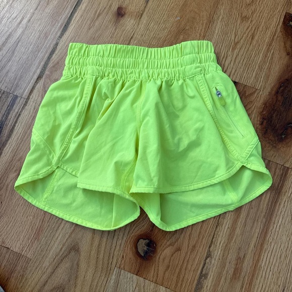 Lululemon Women's Yellow and Green Shorts - Picture 1 of 2